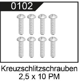 Schrauben 104009 Kreuzschlitz 2,5x10 PM