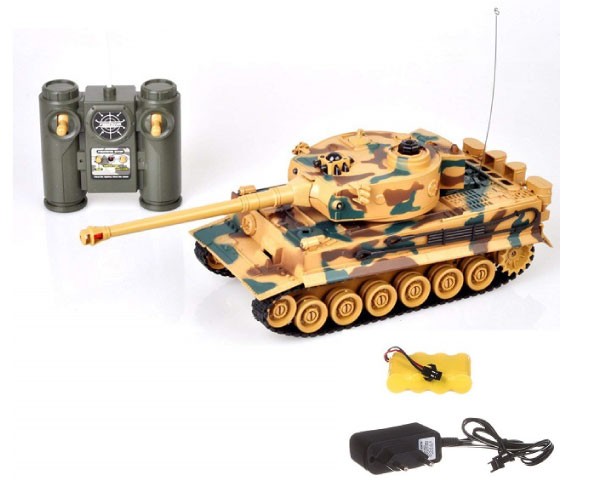 s-idee® 22003 Battle Panzer King Tiger 99808 1:28 mit integriertem Infrarot Kampfsystem 2.4 Ghz RC R