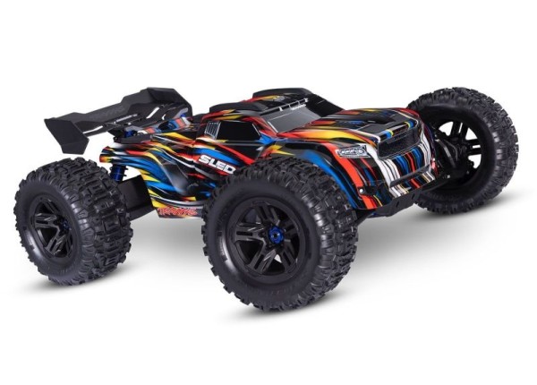 NEU TRAXXAS SLEDGE 4x4 belted blau 1/8 Monster-Truck RTR Brushless, ohne Akku und Ladegerät