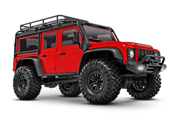 TRAXXAS TRX-4M LR Defender 4x4 rot 1/18 Crawler RTR Brushed, mit Akku und USB Ladegerät 