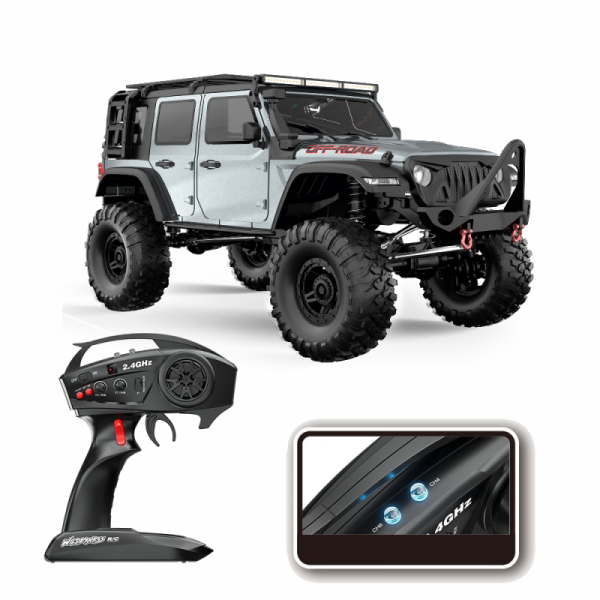s-idee® HB-R1011 Grau RC Model Scale Crawler RTR 1/10 4WD 2CH 2,4 GHz mit Akku und USB Lader