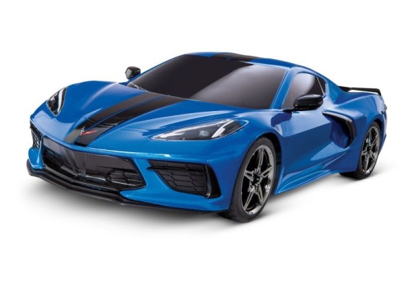 TRAXXAS 4Tec 3.0 Corvette C8 BLAU 1/10 Sportwagen RTR Brushed, ohne Akku und Ladegerät-Copy