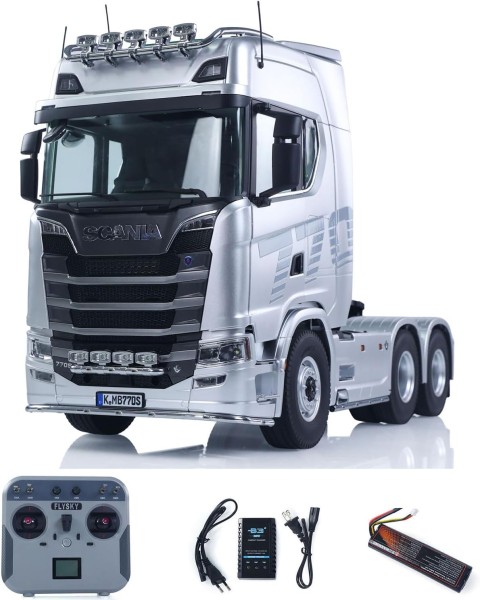 s-idee® Kabolite K770S-100 silber RC Truck 770S 1/14 6X6 RC LKW Zugfahrzeug RTR Fernbedienung