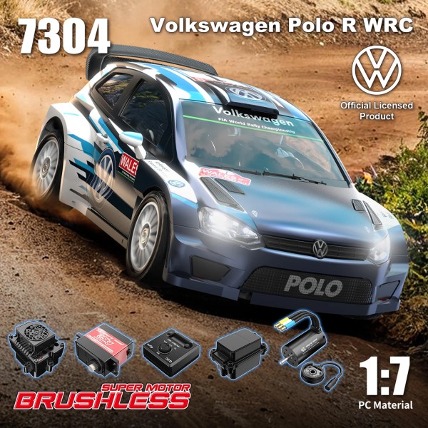 s-idee® 7304 MJX Hyper Go 1/7 VW Polo R WRC 2015 2.4G Sport Drift RC Auto Rallye Driftcar 70km/h fer