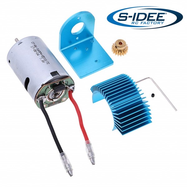 s-idee® Motor, Motorhalterungssatz, Motorritzel und Kühlkörper Zubehör Ersatzteil für 12428