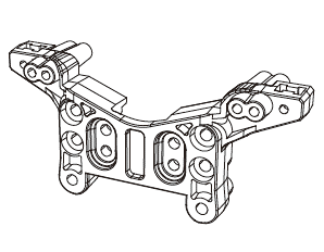 s-idee® 16180 Hintere Stoßdämpferbrücke für MJX 16207 16208 16209 16210 H16 H16H H16E H16P