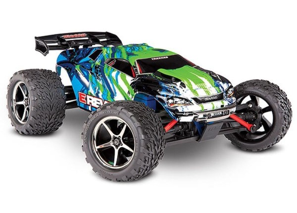 TRAXXAS E-Revo 4x4 grün 1/16 Racing-Truck RTR Brushed, mit Akku und 12V Ladegerät 