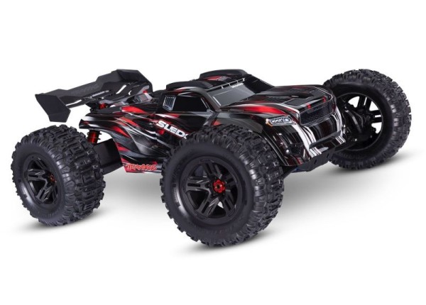 NEU TRAXXAS SLEDGE 4x4 belted rot 1/8 Monster-Truck RTR Brushless, ohne Akku und Ladegerät