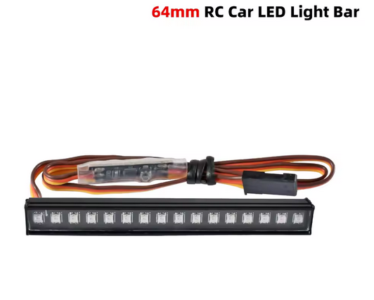s-idee 02400 DUMBORC RC LED-Lichtleiste, buntes Dachbalken-Set,64 mm 8 Modi fürRC Crawler Car AXIAL