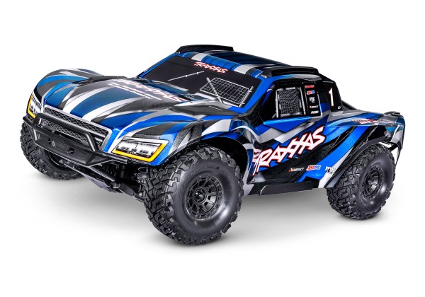 TRAXXAS Maxx Slash blau 4x4 1/10 Short Course Brushless ohne Akku und Ladegerät