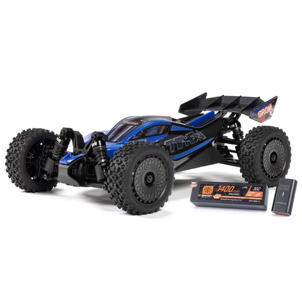 1/14 TYPHON GROM 223S DSC 4X4 RTR Brushless Buggy Blau mit Akku & Ladegerät