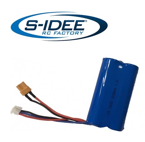 s-idee® Akku 7,4V 2000 mah für den Vollmetall Bagger 1:14 Huina 1580, Radlader 1583 und Kipper S1582