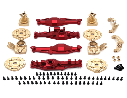 s-idee® H12y /H12y+/ H12P Komplett Portalgewichte + Achsen V+H Set Crawler 1:12 Messing