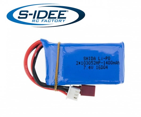 s-idee® Ersatzakku 7.4V 1400mAh Zubehör Ersatzteil für RC-Modell A959-B