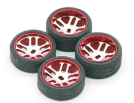 s-idee® Tuning Felgen Rot 1 Teilig (Optik) / Driftreifen K989 / 284131