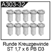 Schrauben 104009-A303-32 1,7x6 PB D3 