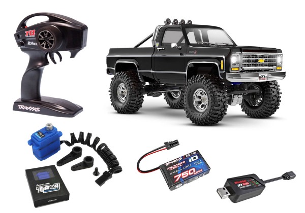 TRAXXAS 1/18 TRX-4M Chevrolet K10 4×4 High Trail Edition RTR schwarz Inkl. Upgradeservo PowerHD