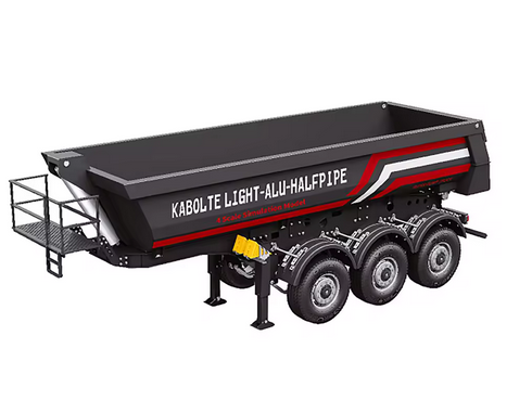 s-idee® Kabolite K770S-101 Trailer schwarz für RC Truck LKW 770S 1/14 Sattelauflieger Mulde