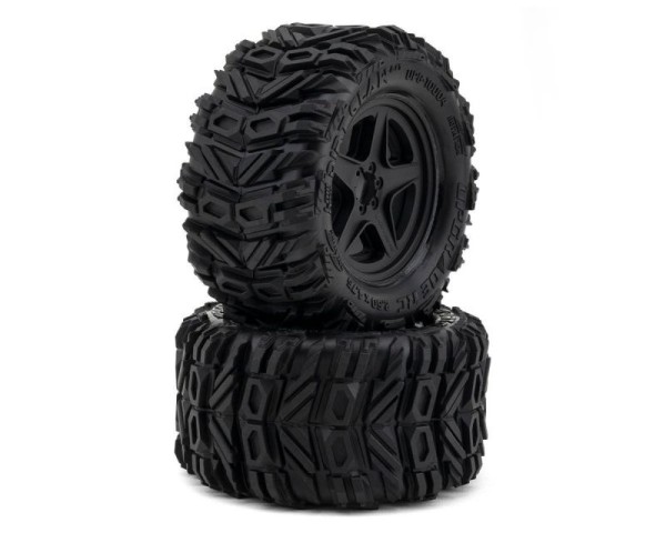 Low Pro BELTED Dirt Claw UPG-10004 2.8 Pre-Mounted All-Terrain Tires UpGrade RC w/5-Star Wheels (2)