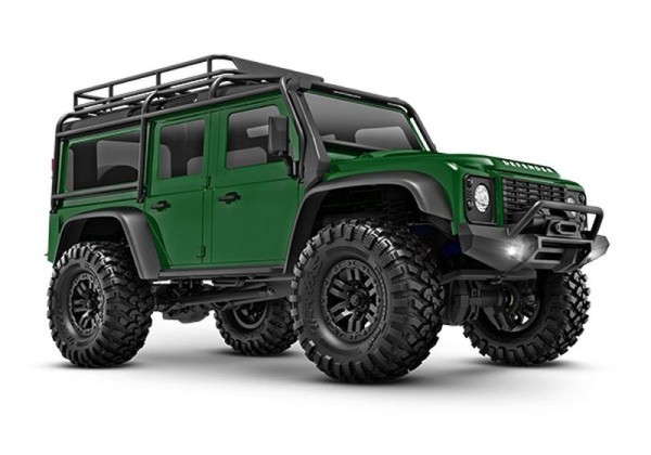TRAXXAS TRX-4M LR Defender 4x4 grün 1/18 Crawler RTR Brushed, mit Akku und USB Ladegerät 