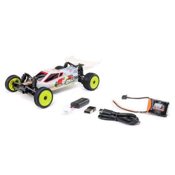 1/24 Micro-B 2WD Buggy RTR, Weiß mit Akku und USB Lader RTR