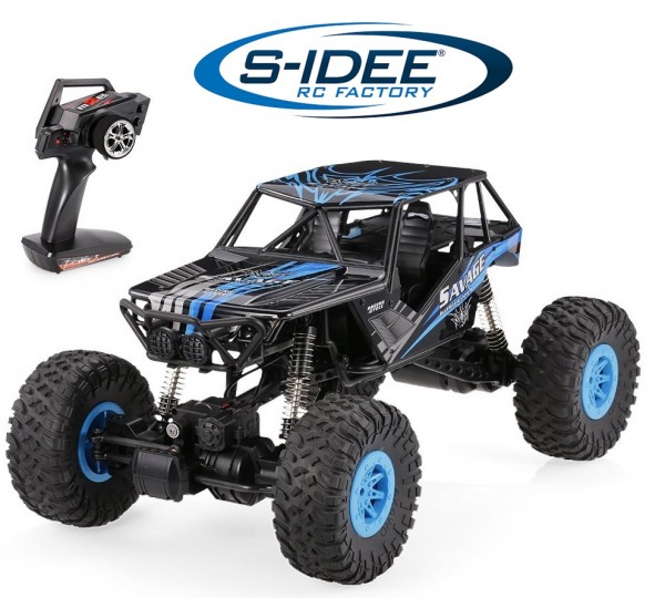 s-idee® 18100 1/10 Rock Crawler 10428-D mit 2,4 GHz 4WD Buggy Monstertruck