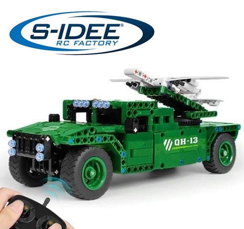 s-idee® 8013 RC Militär Bausteinfahrzeug mit Fernsteuerung