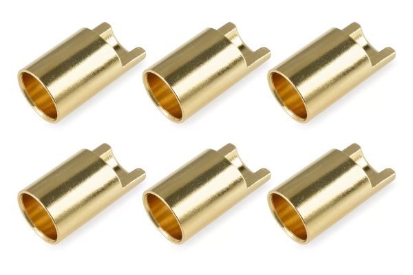 Team Corally - Bullet Connector 6.5mm - Weiblich- Solid Type - Gold Plated - Ultra Low Resistance -