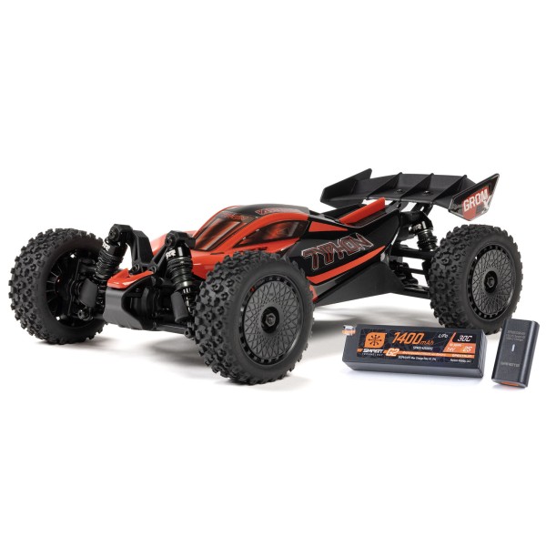 1/14 TYPHON GROM 223S DSC 4X4 RTR Brushless Buggy Rot mit Akku & Ladegerät
