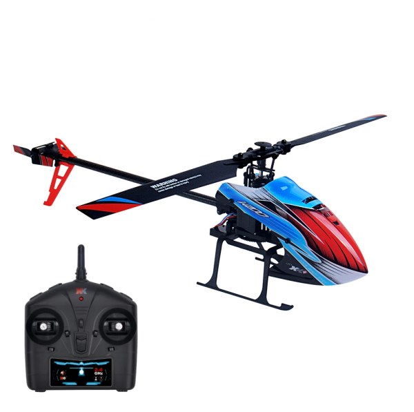 s-idee® WL K200 RC Hubschrauber Rot Blau 2,4 GHz 6-Axis Gyroskop ferngesteuerter Helikopter