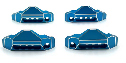 s-idee® 02455 Stoßdämpferschutz vorne+ hinten Alu Blau 4er Set Hyper Go passend für MJX 10208