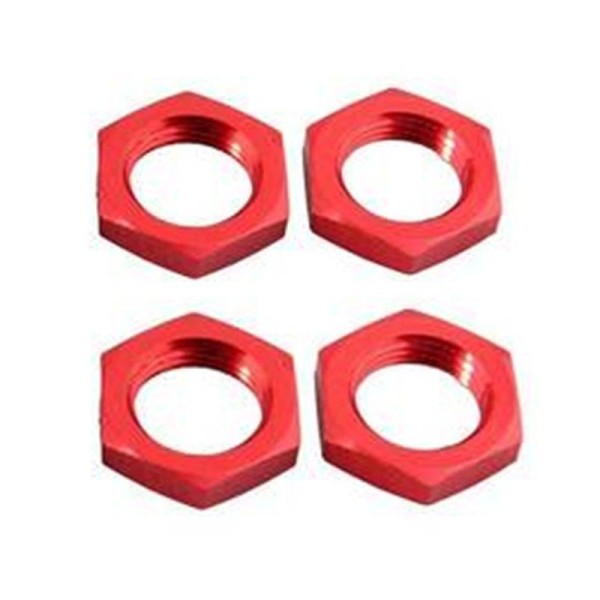 HSPX086 Alu 17mm Radmutter gezahnt rot H-SPEED