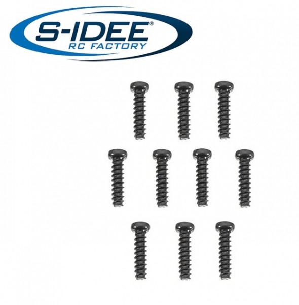 s-idee® 25-LS01 Zubehör Ersatzteil Schrauben Rundkopf 2,6 x 10 mm für RC-Modell S9125 18173 1:10