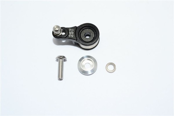 GPM Aluminium Servo Saver 25T für gesperrtes Diff schwarz TRX4 6 WLTOYS 104010 104011 104006