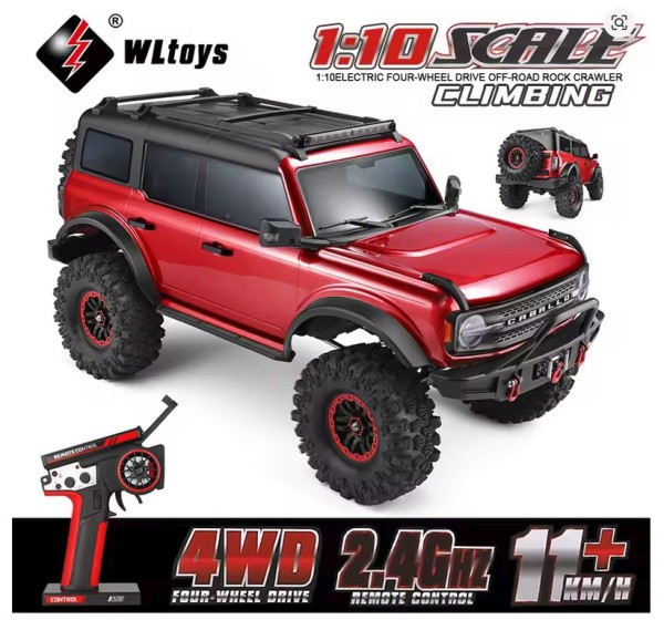 s-idee® WL 104020 RC Model Crawler RTR 1/10 2.4G 4WD 2CH 2,4 GHz Red