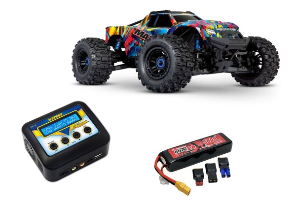 TRAXXAS WideMAXX 4x4 Rock´n Roll 1/10 4S Monster-Truck RTR Brushless, mit Akku und Ladegerät