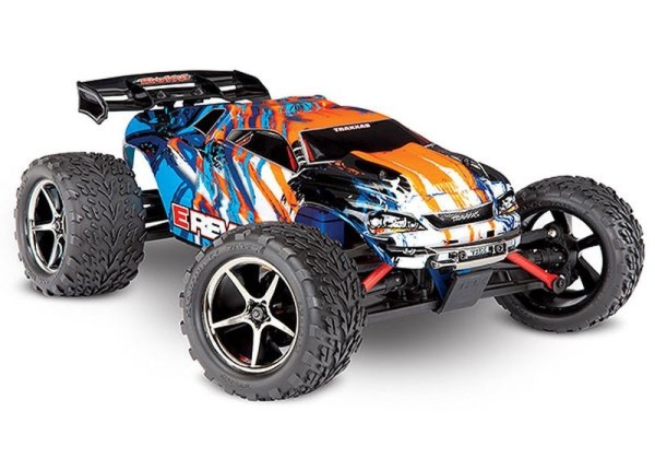 TRAXXAS E-Revo 4x4 orange 1/16 Racing-Truck RTR Brushed, mit Akku und 12V Ladegerät