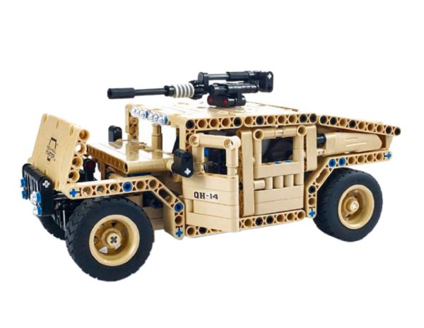 s-idee® 8014 RC Militär Bausteinfahrzeug mit Fernsteuerung