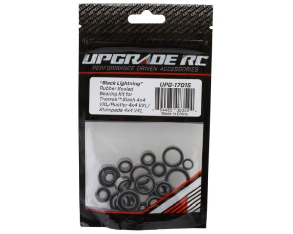 Black Lightning Kugellager Set mit Gummidichtung UpGrade RC für Traxxas 4x4 VXL Slash/Rustler/Stampe