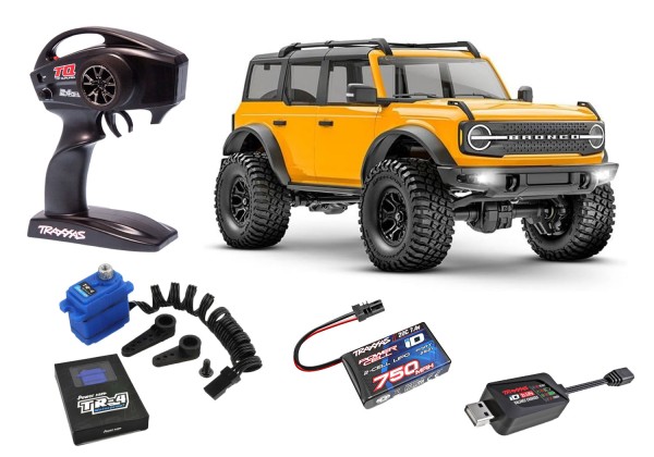 TRAXXAS TRX-4M Ford Bronco 4x4 gelb 1/18 Crawler RTR Brushed, Inkl Power Hd Upgradeservo!