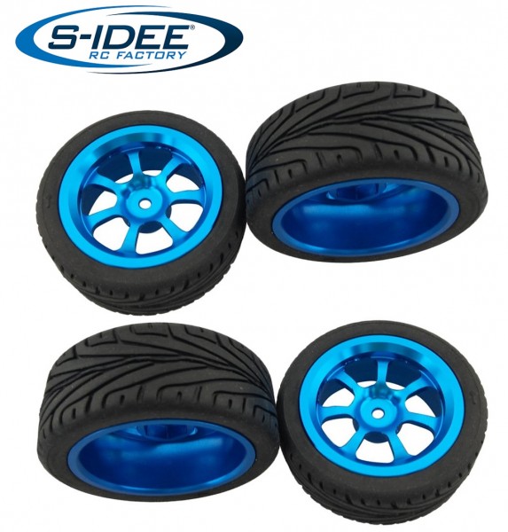 s-idee® Reifen mit Aluminiumfelgen Zubehör Ersatzteil für RC-Modell A959 A959-A A959-B A979-B