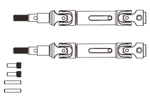 s-idee® 14410B Antriebswellen Hinten für MJX 14210