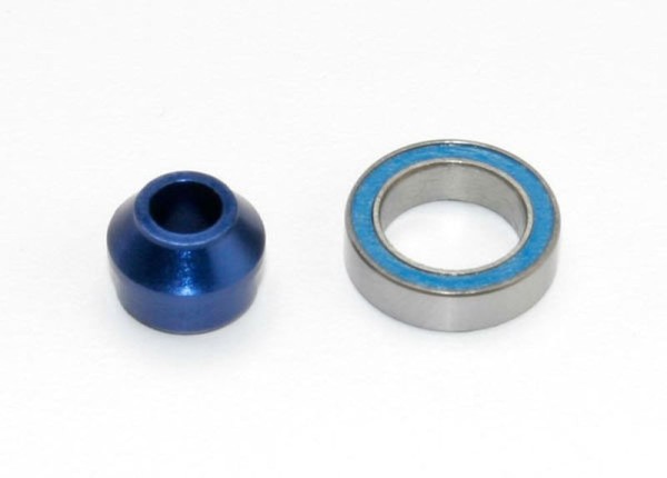 Lager-Adapter 6061-T6 Aluminium blau (1) TRAXXAS 4x4&VXL Rustler, Slash, Stampede, Rally Artikelnumm
