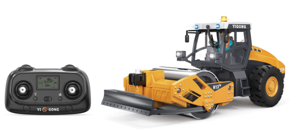 s-idee 1:50 RC Straßenwalze Mini RC Walze im Koffer Elektro Baufahrzeug mit 2.4 GHz