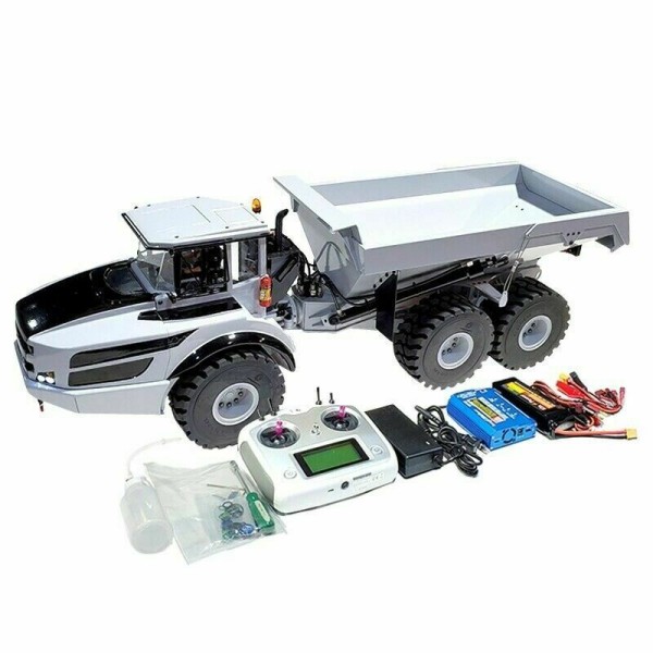 s-idee® 1/14 6x6 RC Hydraulik Kipplader Dump Truck A40G RTR in weiß