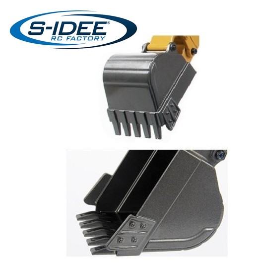 s-idee® Schaufel Metall Vollmetall Bagger 1:14 Huina 1580 580 Metallbagger