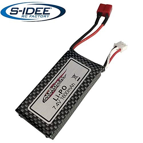 s-idee® 18181 7.4V 1600mAh Power LiPo Akku für RC Fahrzeuge 18173 1:10 S9125 Ersatzakku
