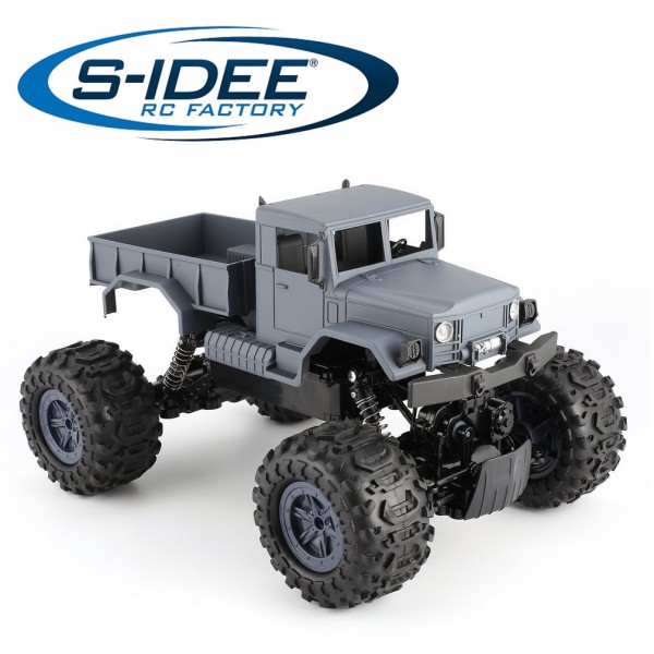 s-idee® S1231W 1/12 4WD 2.4G wasserdichter Crawler mit Beleuchtung ferngesteuert Militär RC Truck