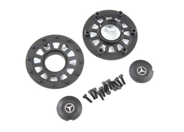 Radnabenkappen & Beadlock Ring MB G63 schwarz (2) TRX8875