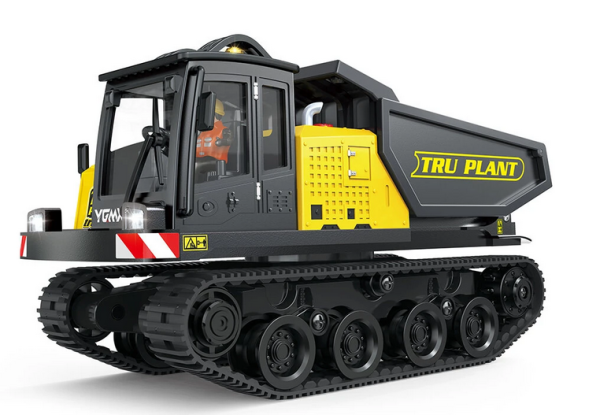 s-idee 1:50 RC Kipplader Mini RC Raupenkipper im Koffer T14R Elektro Baufahrzeug mit 2.4 GHz Fernsteuerung